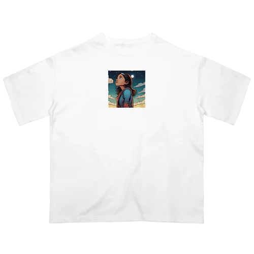 The girl who looks at the sky Oversized T-Shirt