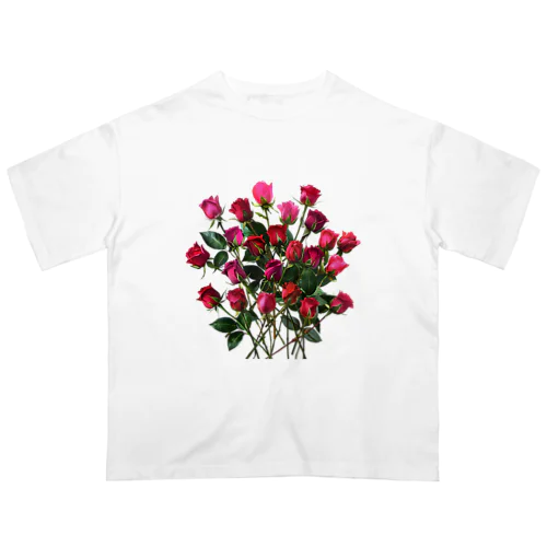 Redpink 23 Roses オーバーサイズTシャツ