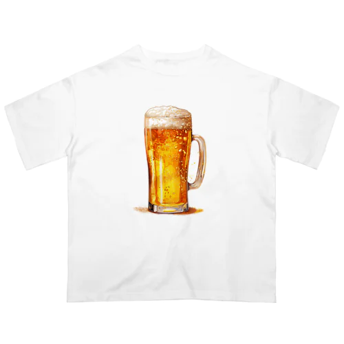 おつまみシリーズ　ビール Oversized T-Shirt