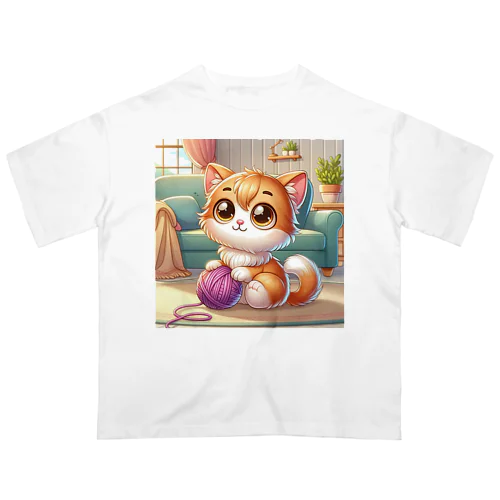 かわいい猫 オーバーサイズTシャツ