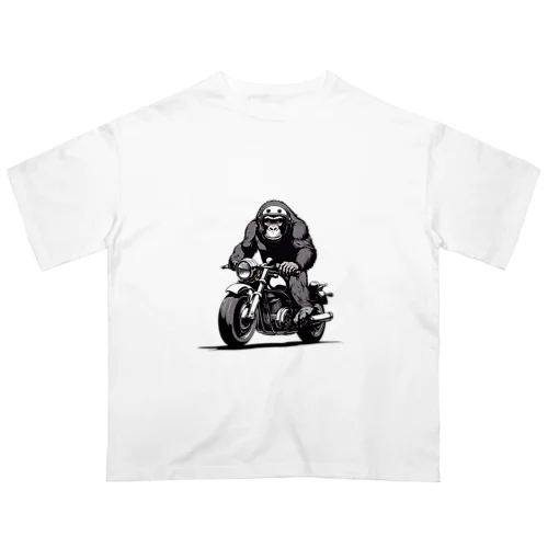 バイクに乗ったゴリラ Oversized T-Shirt