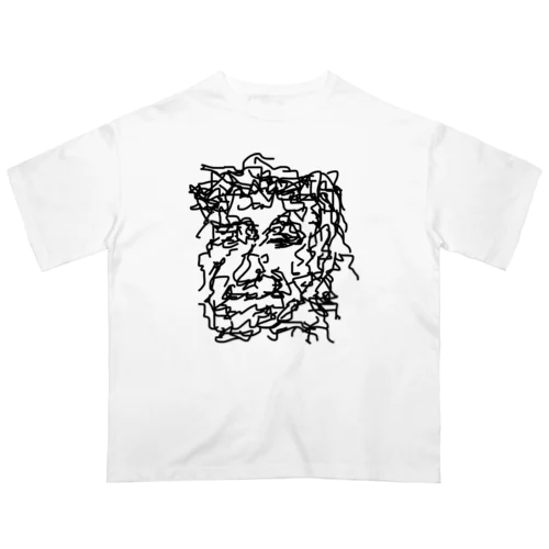 angry old man 001 オーバーサイズTシャツ