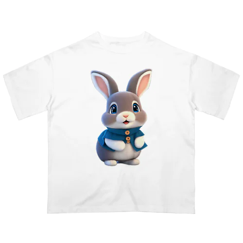 ３Dウサギ Oversized T-Shirt