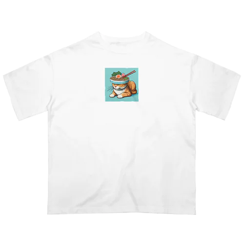 ラーメン猫 オーバーサイズTシャツ