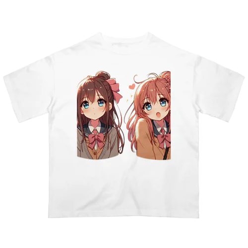 制服少女アイドルユニットTwin オーバーサイズTシャツ