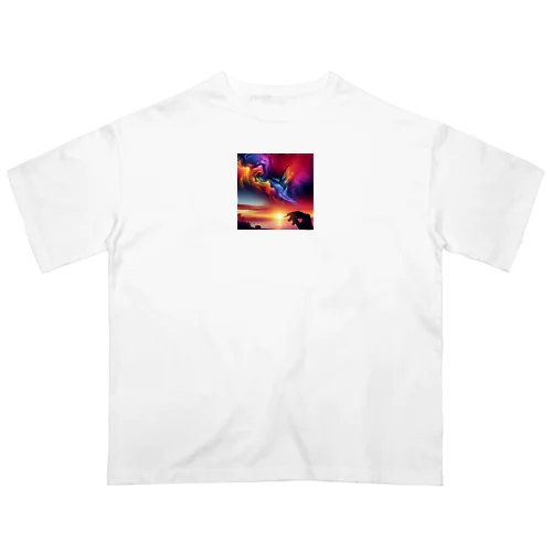 幻想的な夕焼け Oversized T-Shirt