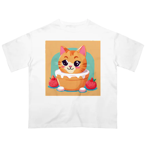 スイーツ大好きな子猫ちゃん Oversized T-Shirt