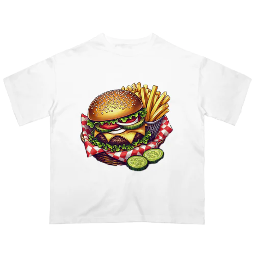 チーズバーガーセット Oversized T-Shirt