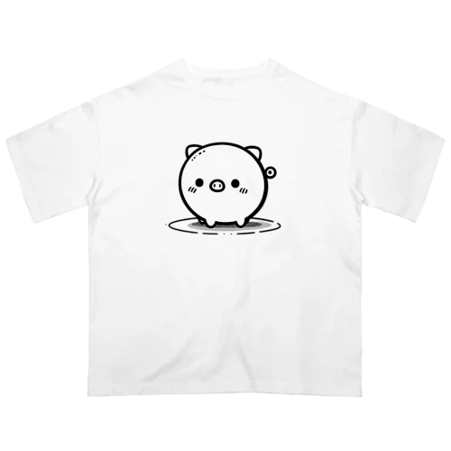 まんまる🐷ぶたちゃん😍 Oversized T-Shirt