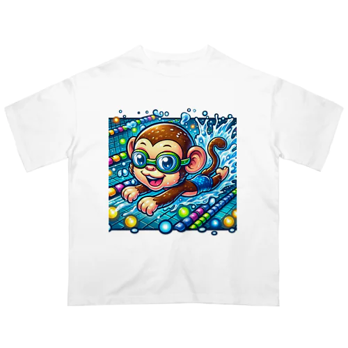 Swimming monkey Oversized T-Shirt