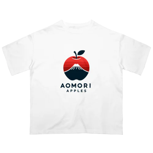 あおもりりんごと岩木山 オーバーサイズTシャツ