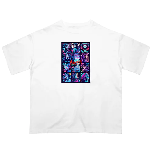 ネオンアメコミアート63 オーバーサイズTシャツ