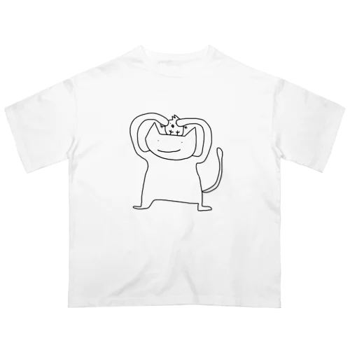 ねことひよこ オーバーサイズTシャツ