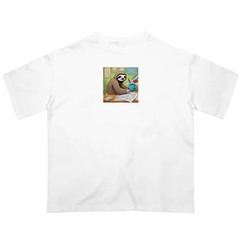 "A Sloth Trying Various Things"  Oversized T-Shirt