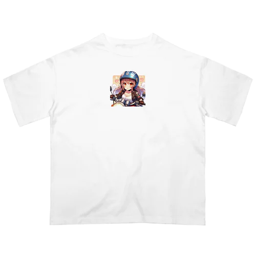 バイク女子　ばくおん!!系 Oversized T-Shirt