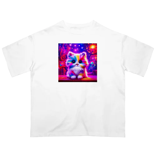 rainbow cat オーバーサイズTシャツ