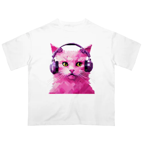 Pink cat (music) Oversized T-Shirt