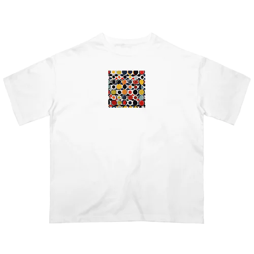 北欧　ドット柄　マリメッコ風　Scandinavian dot pattern オーバーサイズTシャツ