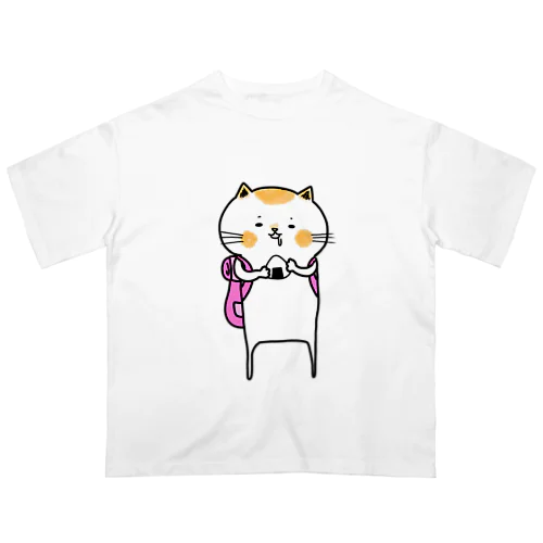 白茶ねこ オーバーサイズTシャツ