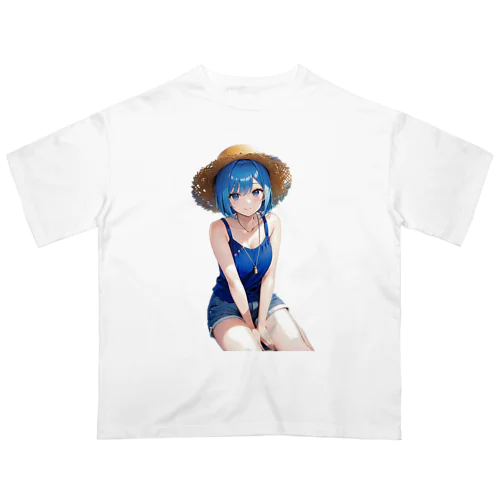 華麗なる青髪美少女 オーバーサイズTシャツ