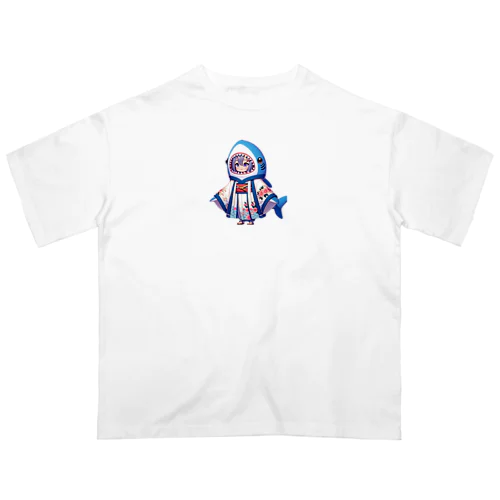 和風なサメちゃん オーバーサイズTシャツ