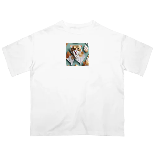 ice meets オリガミヒョウ オーバーサイズTシャツ