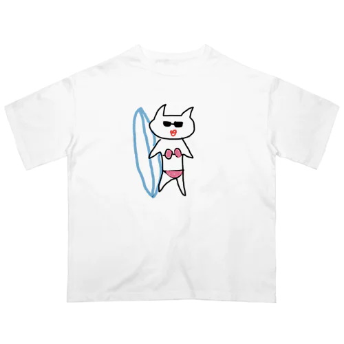 サーファー　ガール　夏女 オーバーサイズTシャツ