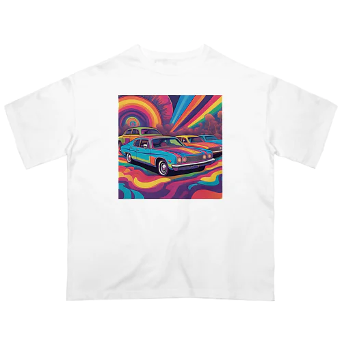 サイケデリックCAR Oversized T-Shirt