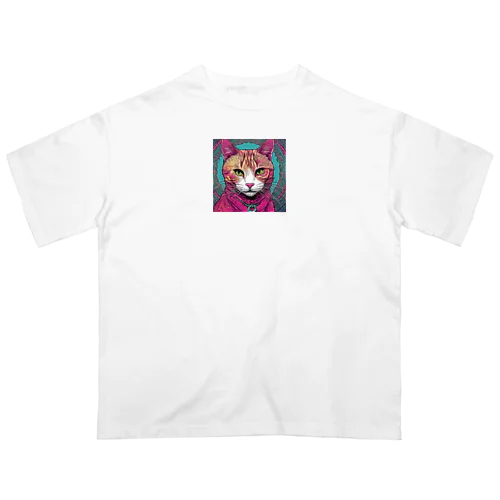 猫008 オーバーサイズTシャツ