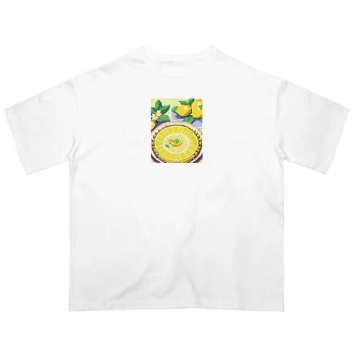 黄色いレモンタルトのような洋菓子 Oversized T-Shirt