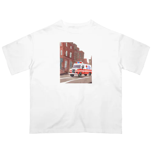 ニューヨークを走る救急車 オーバーサイズTシャツ