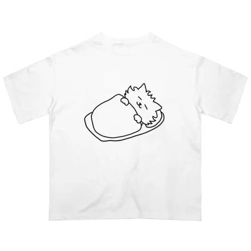 十分な栄養と休養ねこ オーバーサイズTシャツ