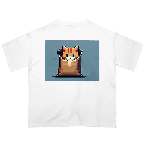 ドット絵の猫 オーバーサイズTシャツ