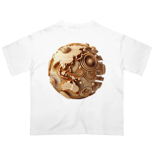 "Wooden Earth" オーバーサイズTシャツ