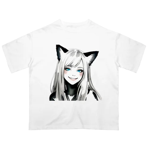 猫ガール オーバーサイズTシャツ