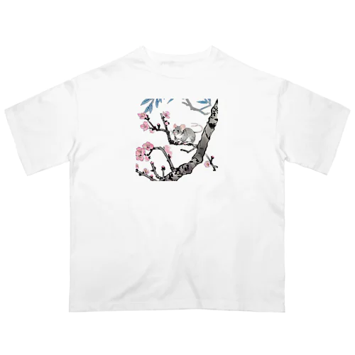 鼠と桜　パート5 オーバーサイズTシャツ