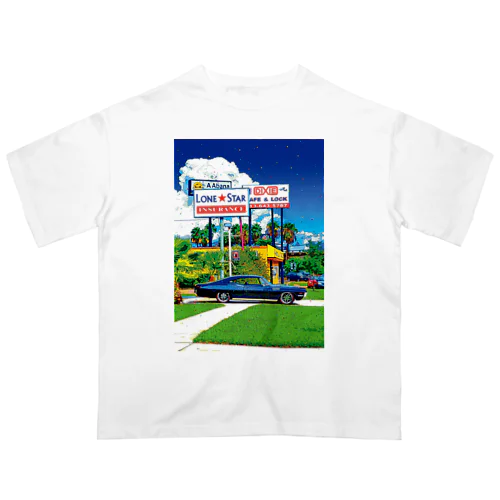 アメリカ テキサスのクラシックカー Oversized T-Shirt