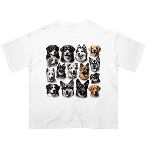 かっこいい大型犬 オーバーサイズTシャツ