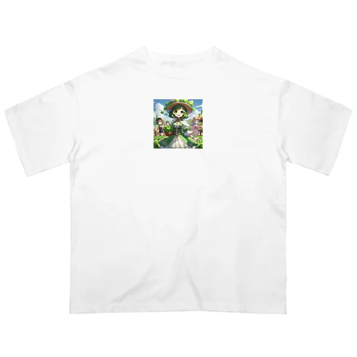 ほうれん草をモチーフにしたアニメキャラクター「スプリナ」 Oversized T-Shirt