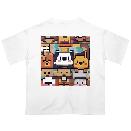 動物ぎっしりドット オーバーサイズTシャツ