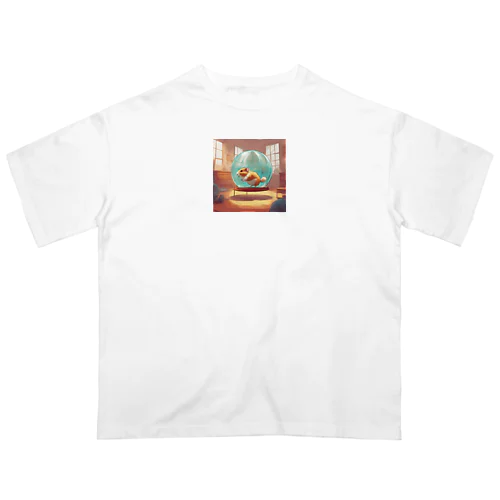 ボールで遊んでるハムスター Oversized T-Shirt