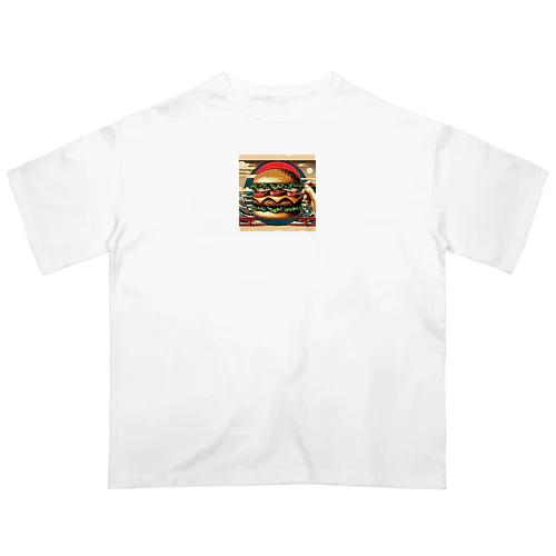 日本の浮世絵が最新の食文化と融合 Oversized T-Shirt