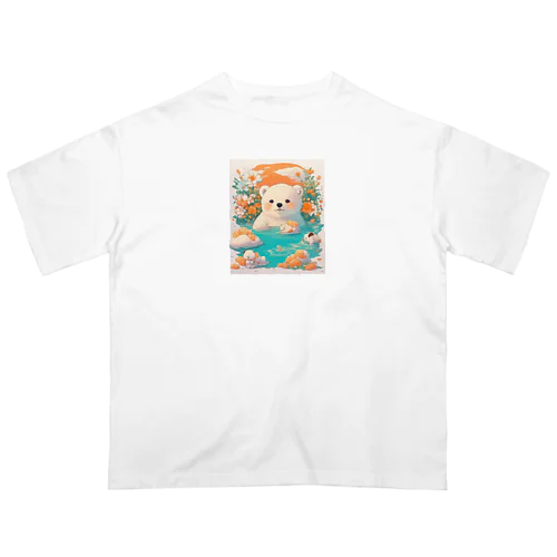 ふわふわなキャラクター、シロクマちゃんが登場！ オーバーサイズTシャツ