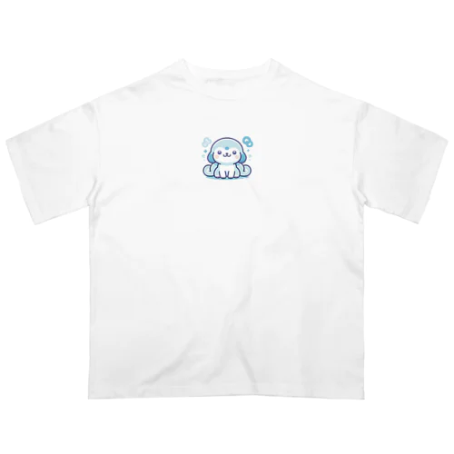 可愛い青コマ オーバーサイズTシャツ