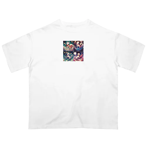 四匹の狐 Oversized T-Shirt