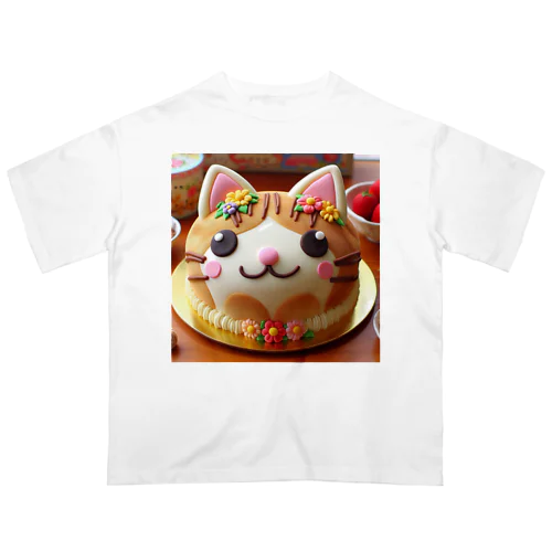 ねこケーキ２ オーバーサイズTシャツ