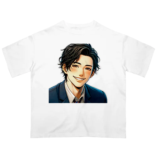 イケメンの笑顔 オーバーサイズTシャツ