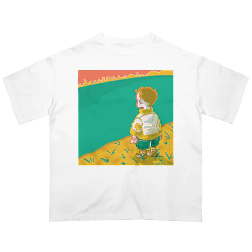 海の向こうの町 オーバーサイズTシャツ