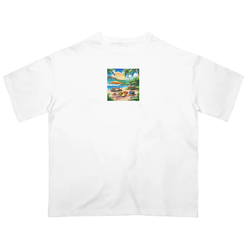 沖縄　ビーチパーティ オーバーサイズTシャツ