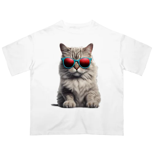 クールなお猫様 オーバーサイズTシャツ